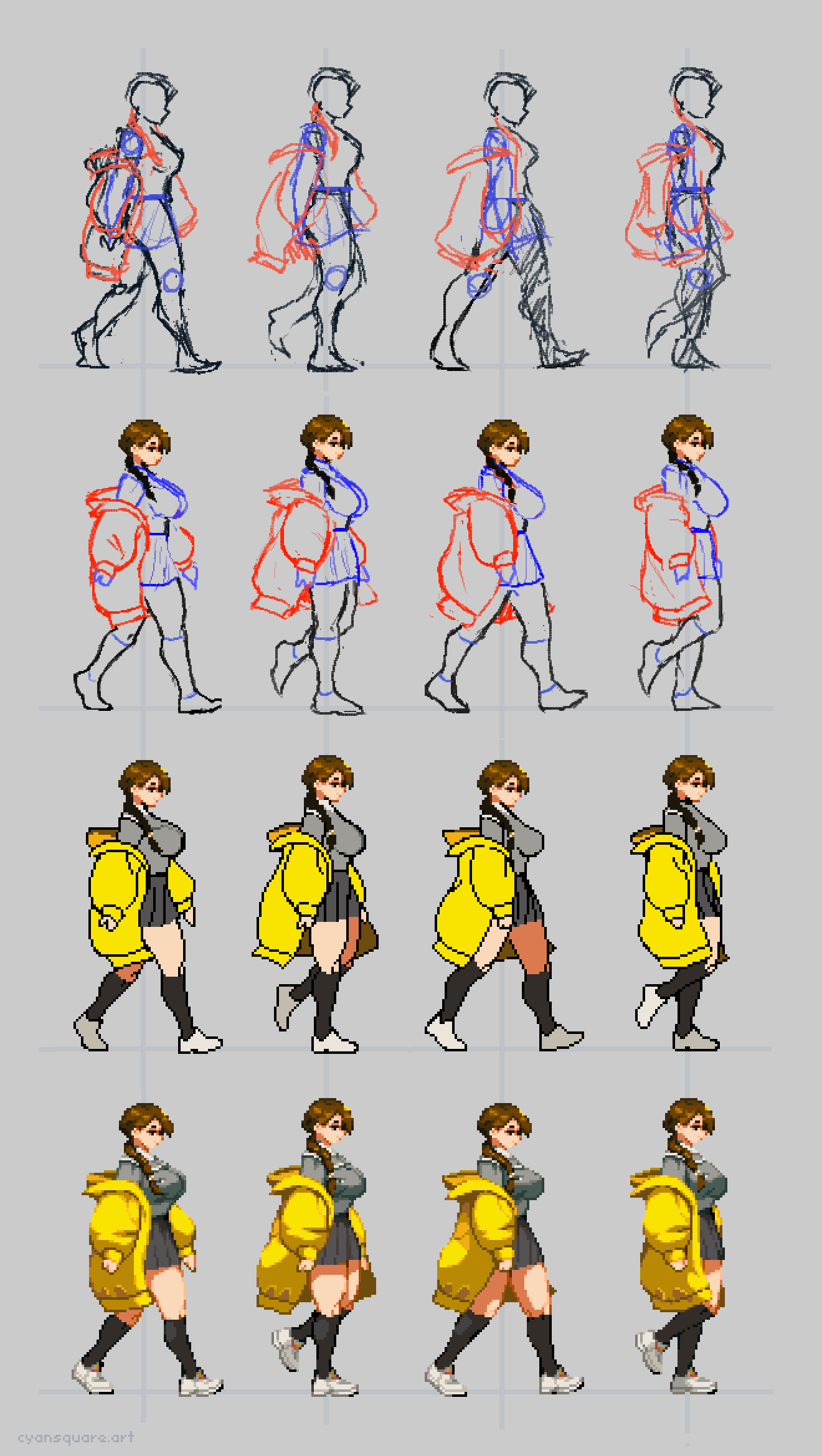 Animation rough pass