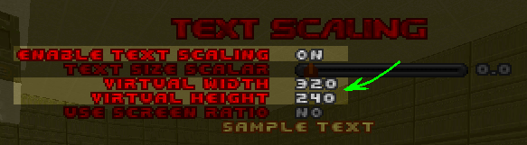 How to increase message text size in Zandronum.