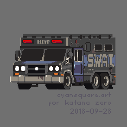 Katana Zero Truck Pixel Art Animation