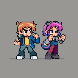 Scott Pilgrim Pixel Art Sprites